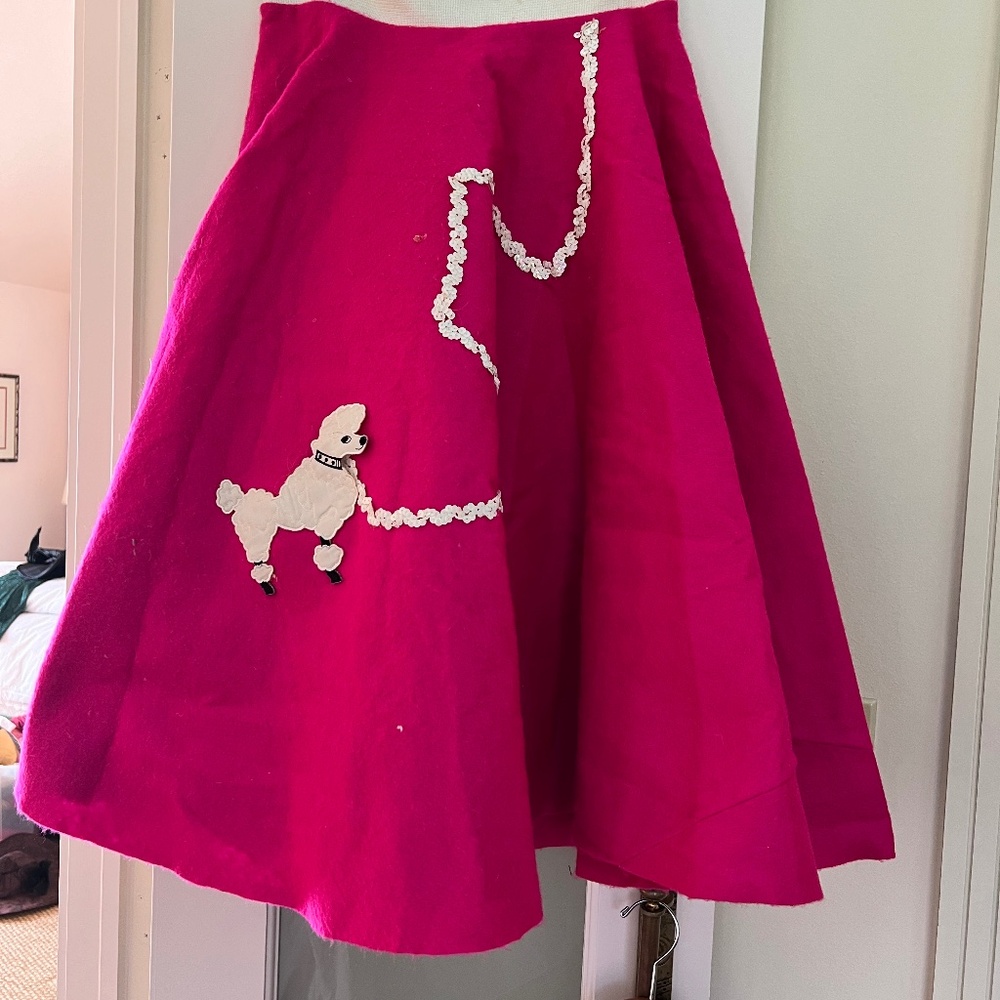 Vintage Pink Poodle skirt